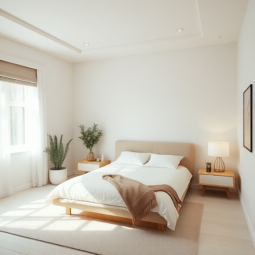 1980s minimalist bedroom design