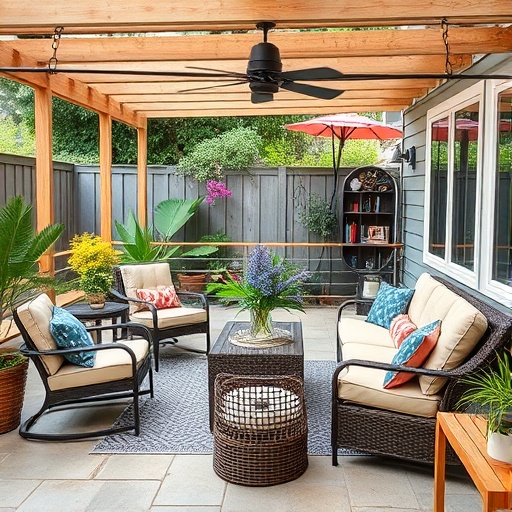 1980s outdoor patio decor