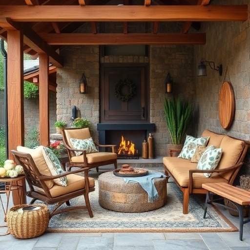 cozy rustic outdoor space
