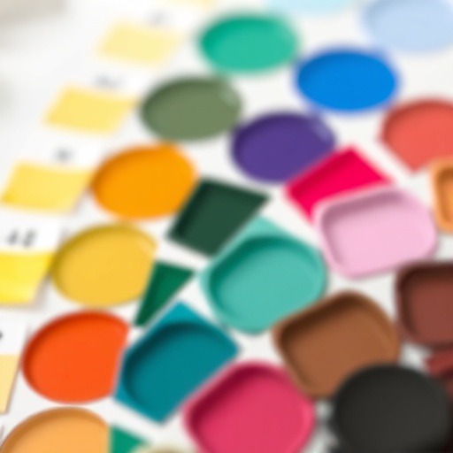 color palette with paint swatches
