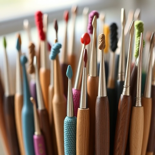 variety of crochet hooks