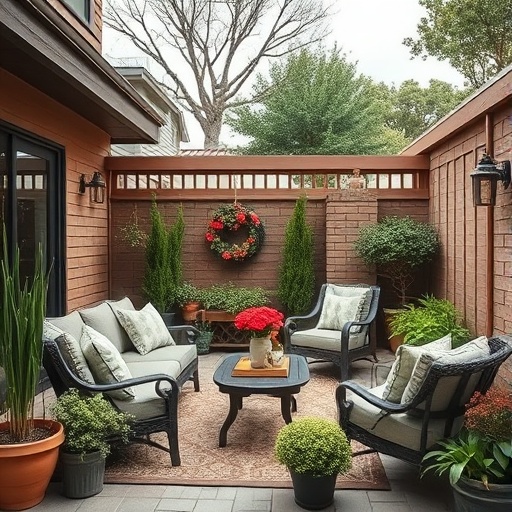 cozy outdoor patio
