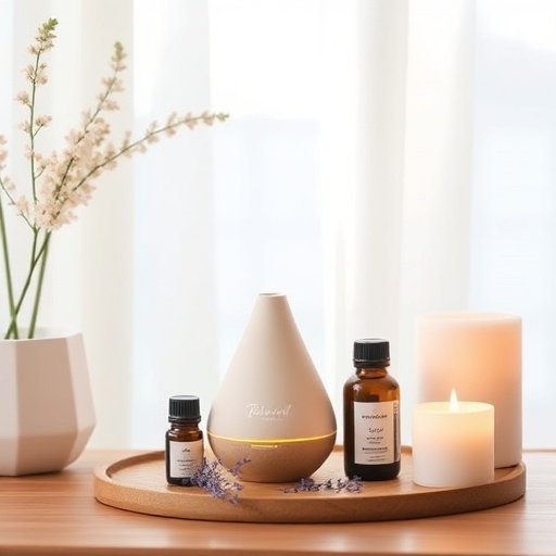 essential oil diffuser and candles