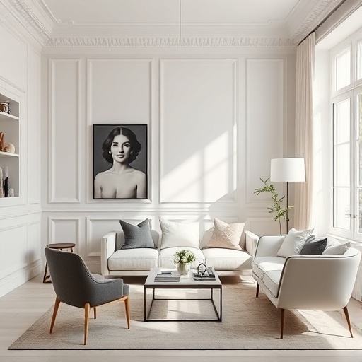 Minimalist Parisian-inspired room