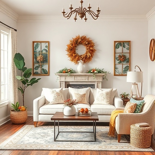 Room with seasonal decor updates
