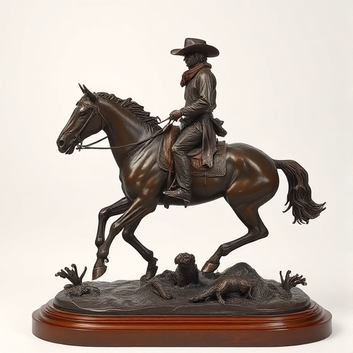 bronze sculpture of Western theme