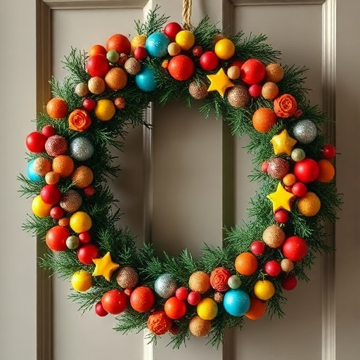 bead-decorated wreath