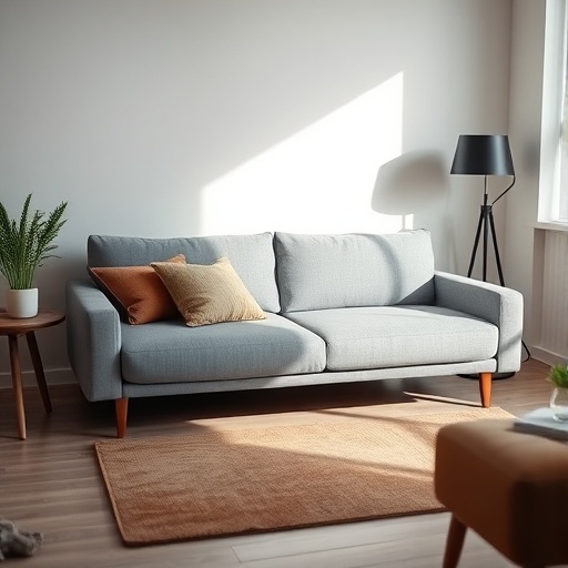 modern sofa bed in small living room