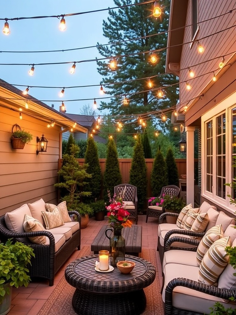 decorated outdoor patio