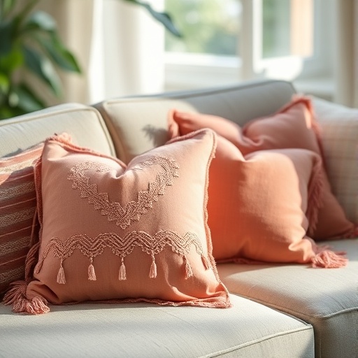 romantic throw pillows on a couch