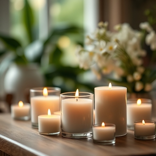 scented candles on a table