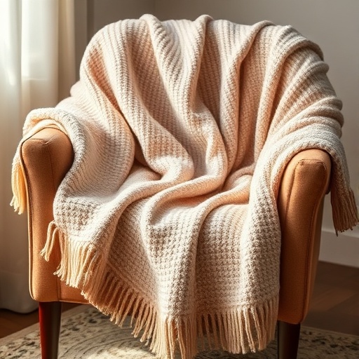 soft blanket on a chair