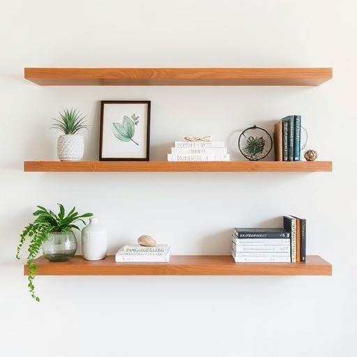 minimalist floating shelves