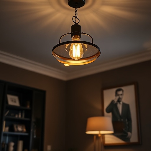 pendant light in masculine decor
