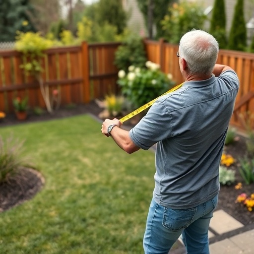 measuring backyard dimensions