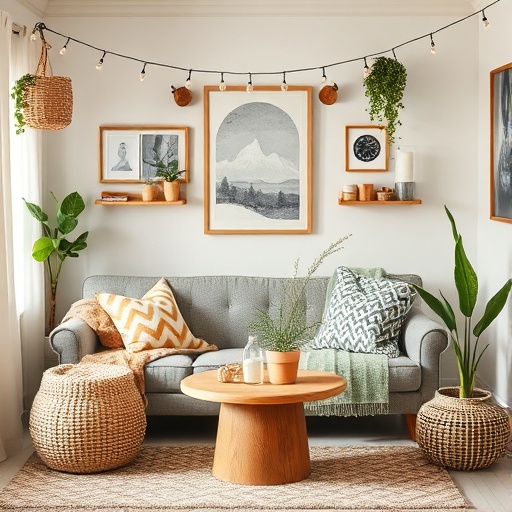 cozy budget-friendly decorated space