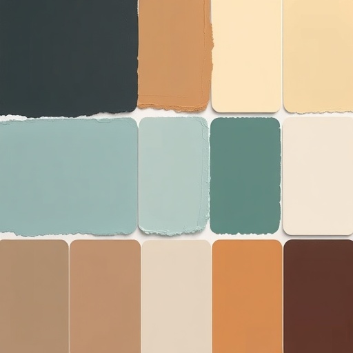 contemporary color palette paint swatches