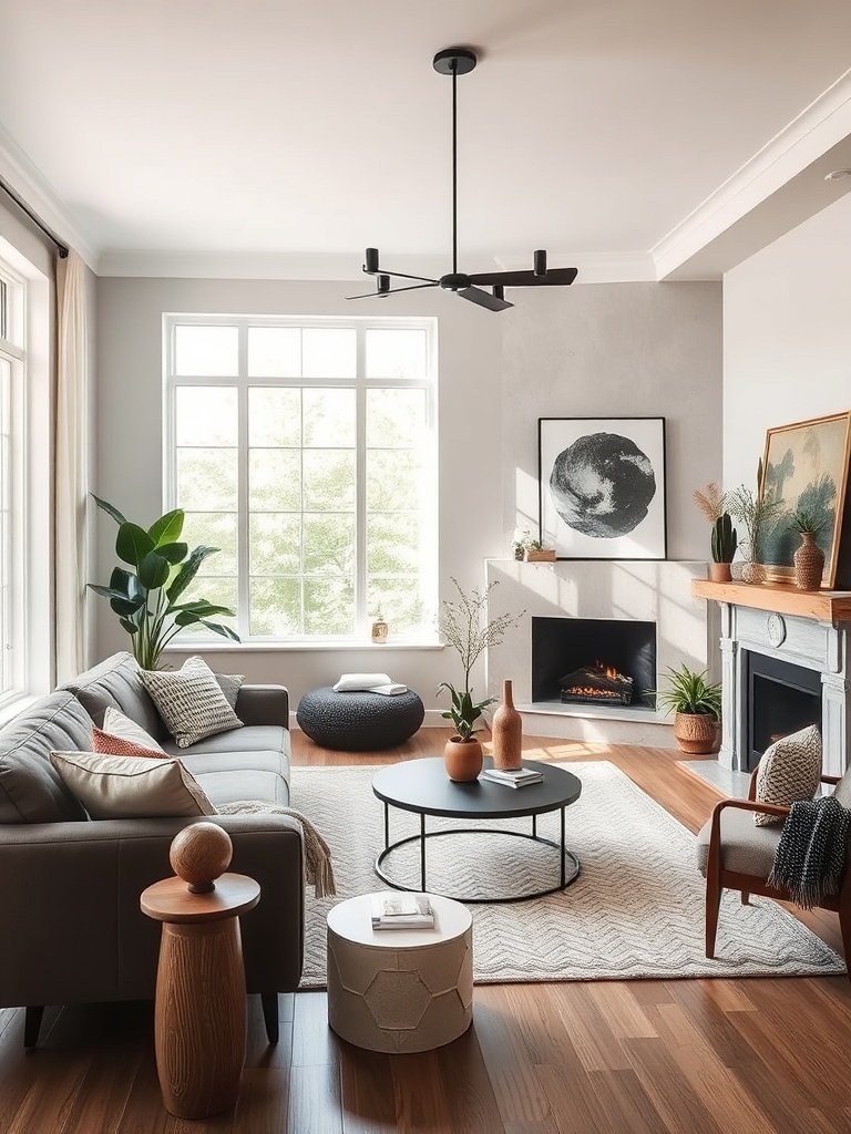 cozy living room with modern decor