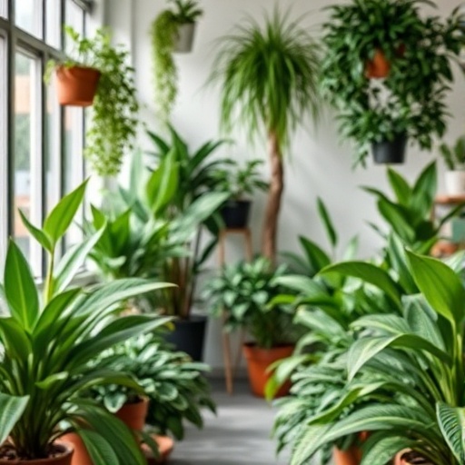 room filled with indoor plants
