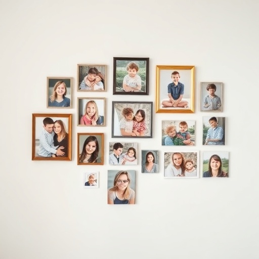 gallery wall with family photos