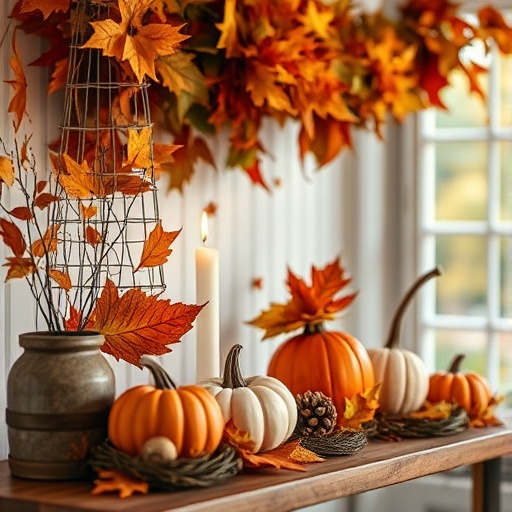 fall-themed table decor