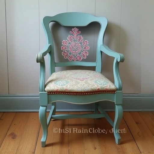 upcycled chair with new upholstery