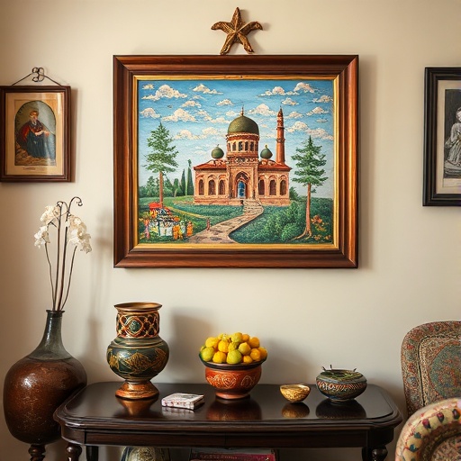miniature painting in Iranian decor