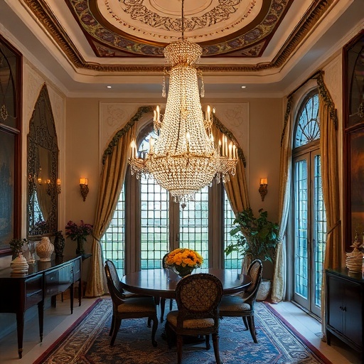 chandelier in Iranian home decor