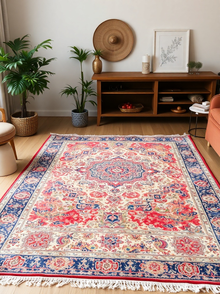Persian rug in a living room