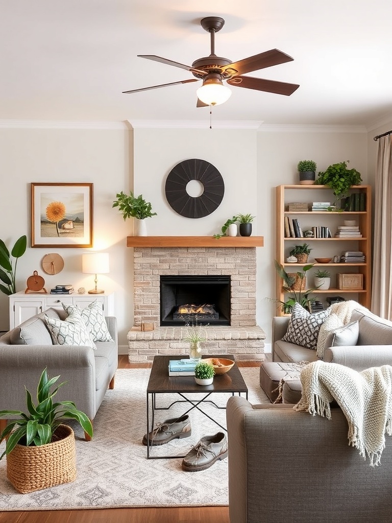 cozy living room with budget decor