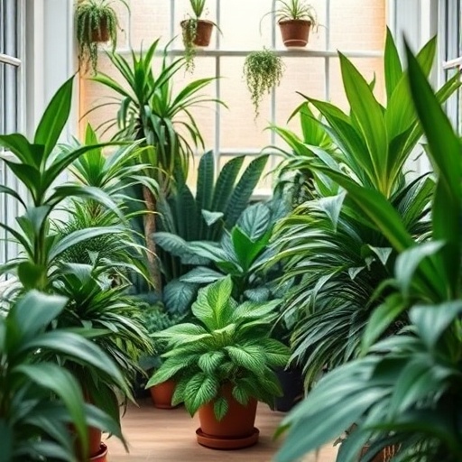 room filled with indoor plants