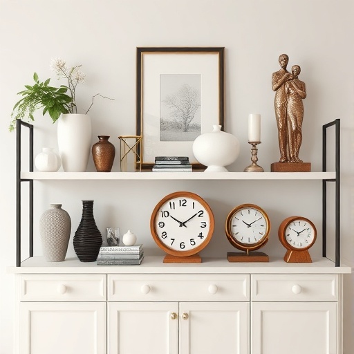 shelf with decor accessories