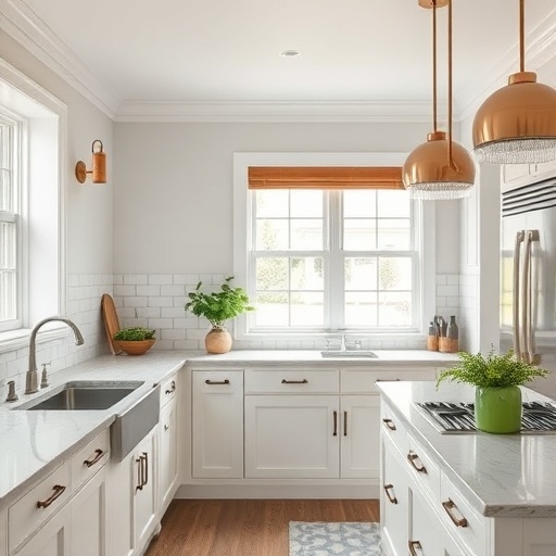 modern kitchen in Victorian home