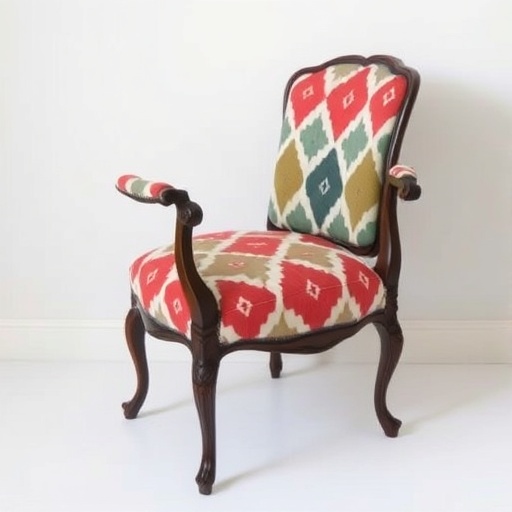 modern textiles in Victorian decor