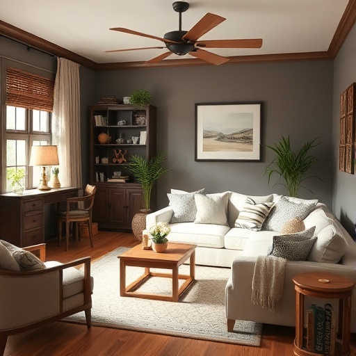 cozy room with mixed decor styles
