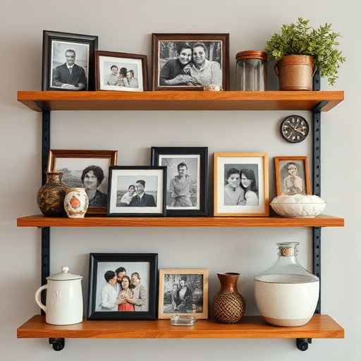 shelf with personal items