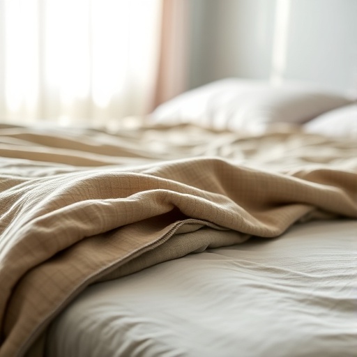 bed with layered textiles