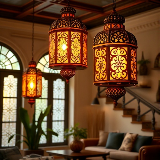 Ornate traditional Indian lanterns