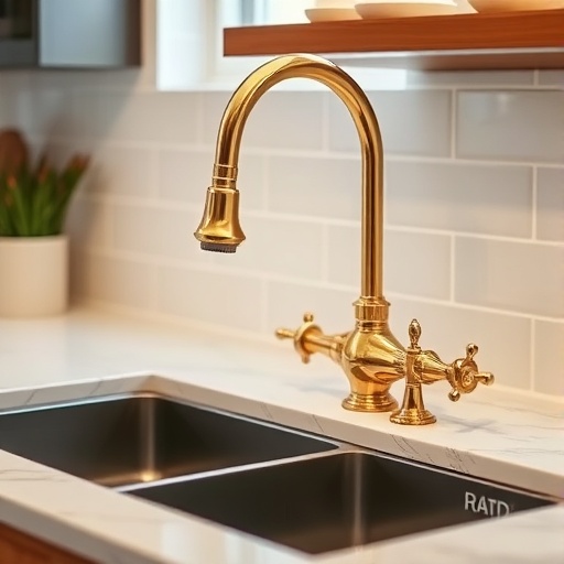 brass kitchen faucet