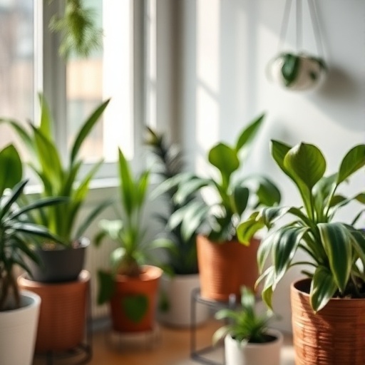 indoor plants in a cozy room