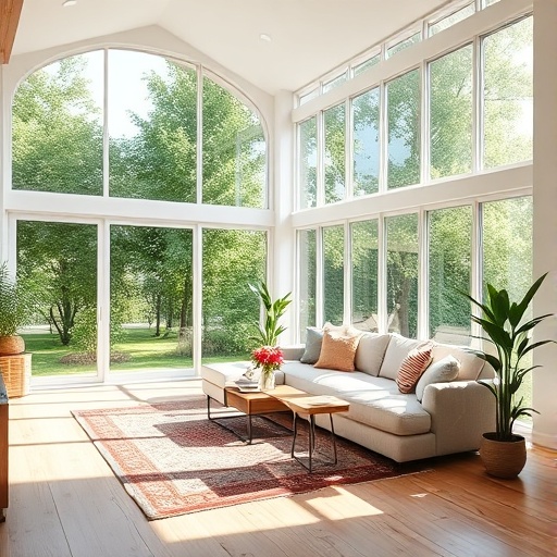 living room with natural light