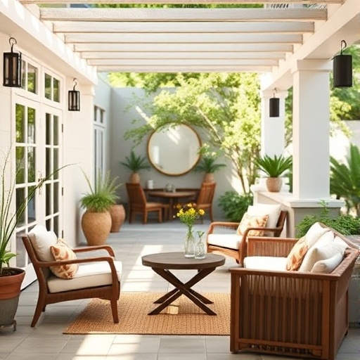 inviting outdoor space with furniture