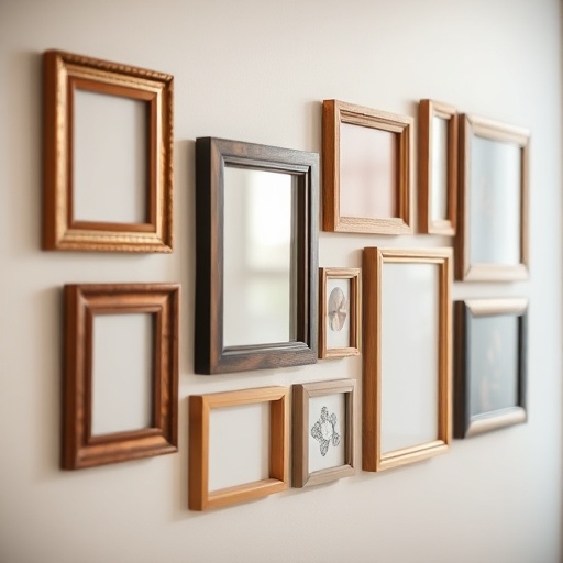 unique picture frames on a wall