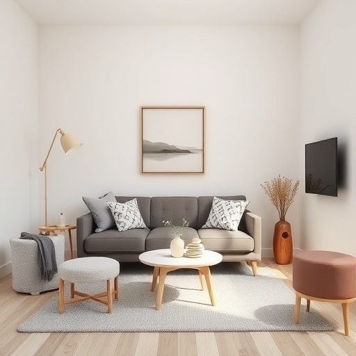 minimalist decor in small living room