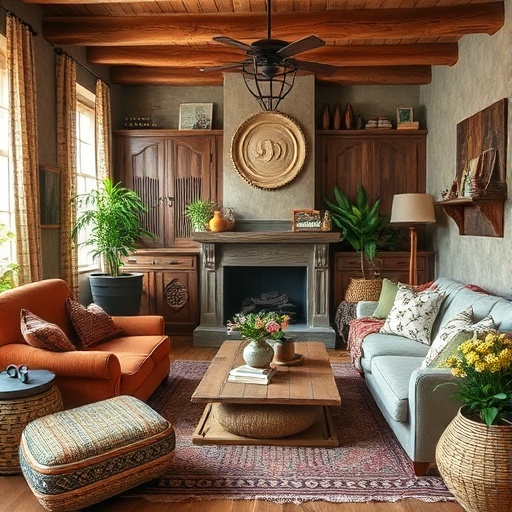 bohemian decor living space