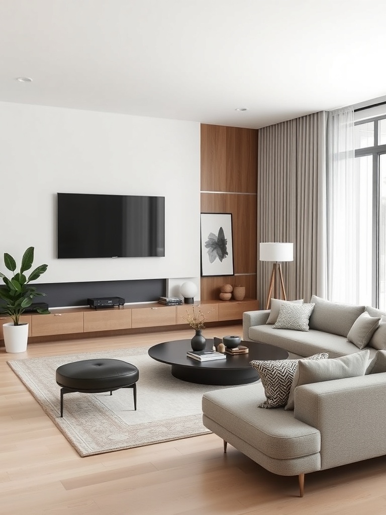 modern minimalism living room