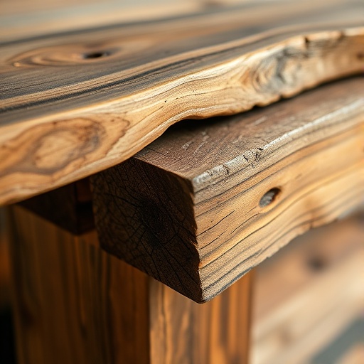 reclaimed wood furniture with natural textures