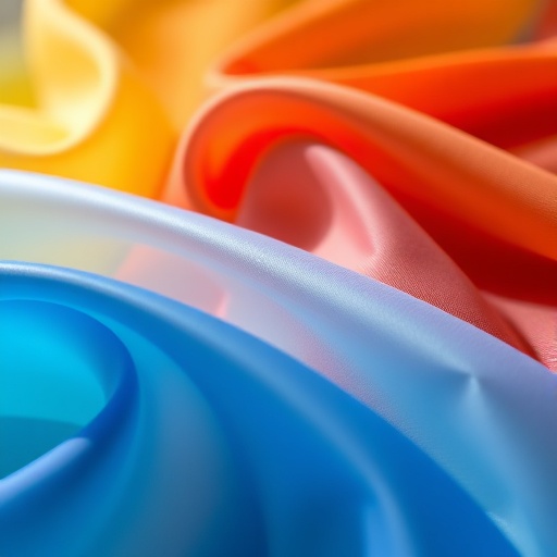colorful acrylic fabric swatches