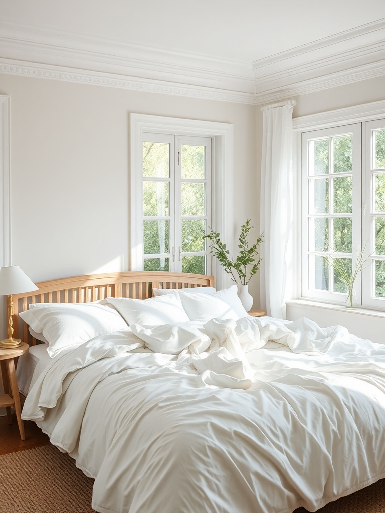 soft cotton bedding in a serene bedroom