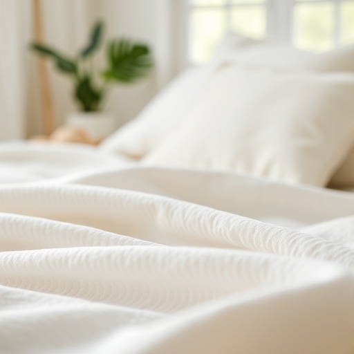 soft cotton fabric draped in a cozy room